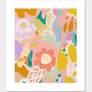 Abstract Garden Flowers Matisse Boho Posters and Art